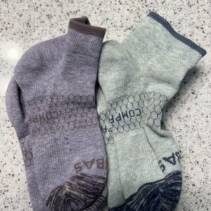 Bombas Purple and Gray Women's Athletic Socks